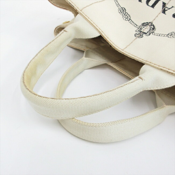 PRADA Canapa Tote Bag Canvas - Picture 8 of 11